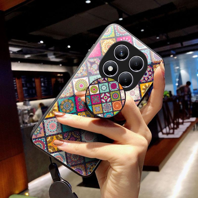 Κάλυμμα Xiaomi Redmi Note 14 Pro 4g Θήκες Κινητών Βάση Και Λουράκι Με Μοτίβο Patchwork