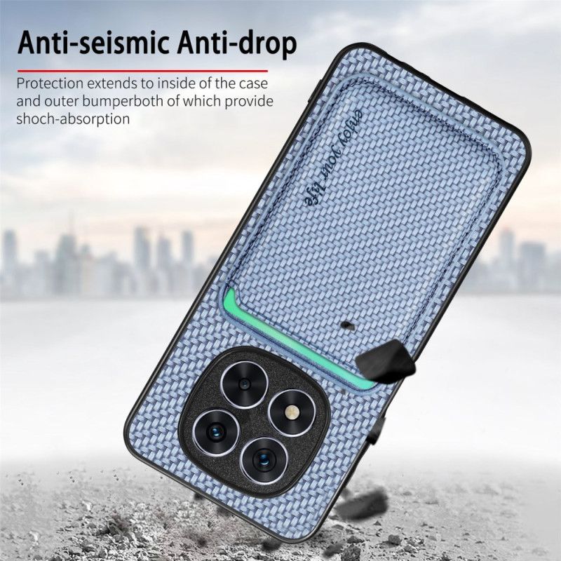 Κάλυμμα Xiaomi Redmi Note 14 Pro 5g Αποσπώμενη Θήκη Καρτών Από Ίνες Άνθρακα