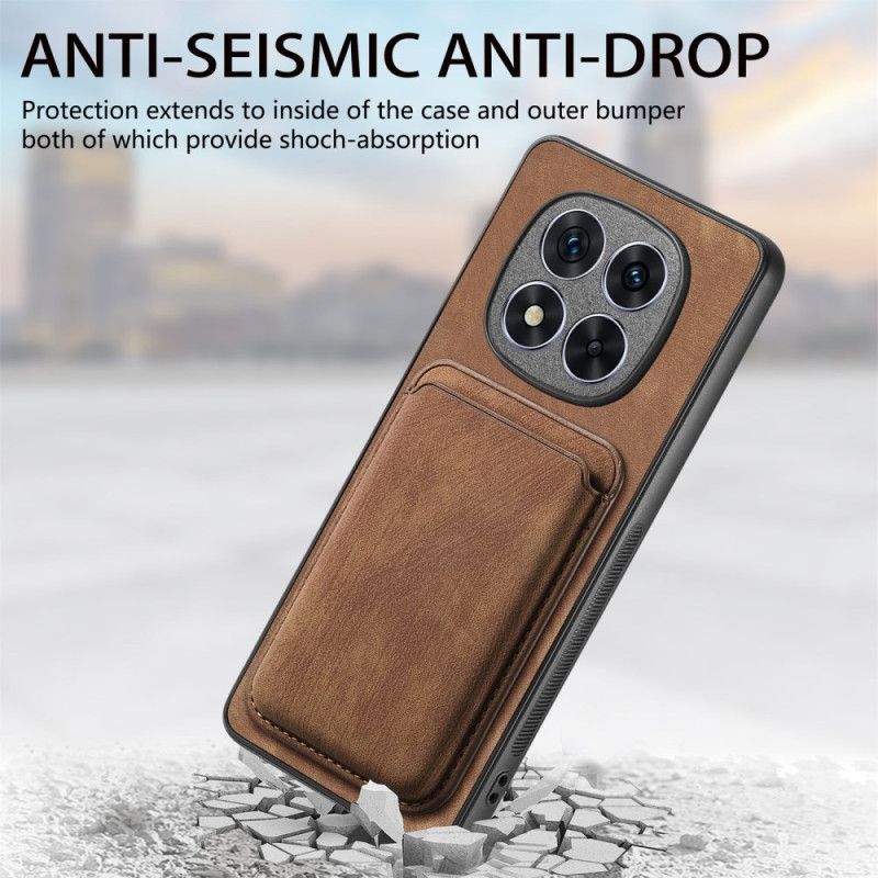 Κάλυμμα Xiaomi Redmi Note 14 Pro 5g Αποσπώμενη Θήκη Καρτών Με Εφέ Δέρματος Σιλικόνης