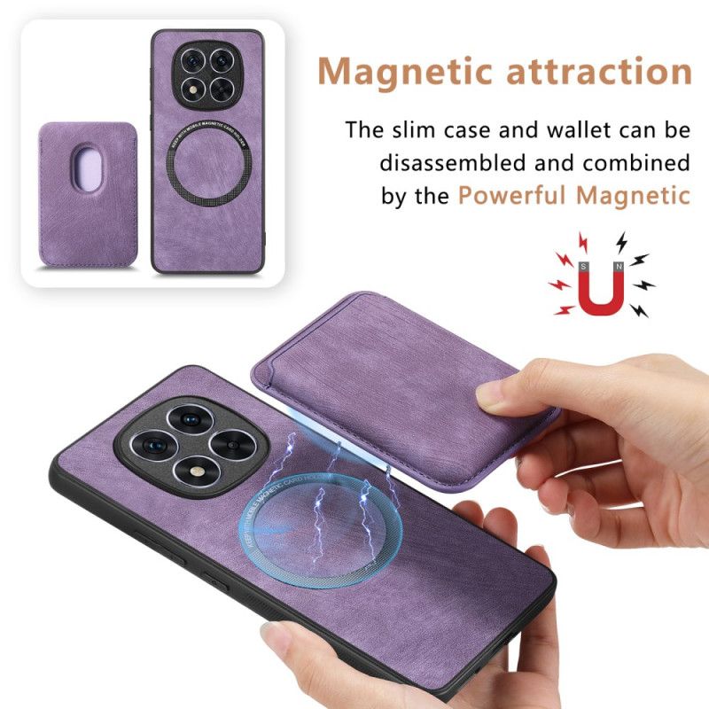 Κάλυμμα Xiaomi Redmi Note 14 Pro 5g Αποσπώμενη Θήκη Καρτών Με Εφέ Δέρματος Σιλικόνης