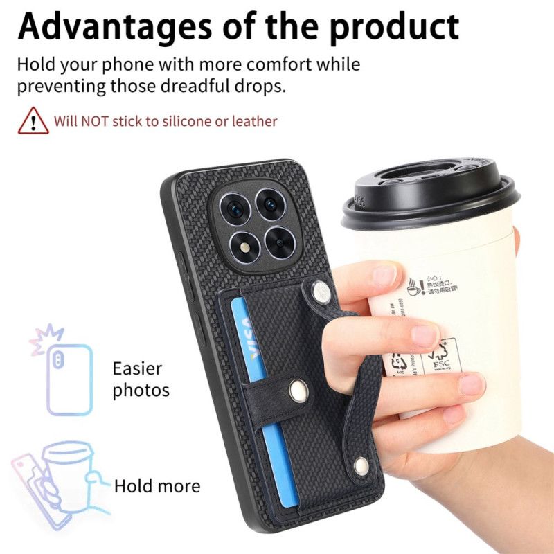 Κάλυμμα Xiaomi Redmi Note 14 Pro Plus 5g Με Θήκη Καρτών Και Χειροκίνητο Ιμάντα