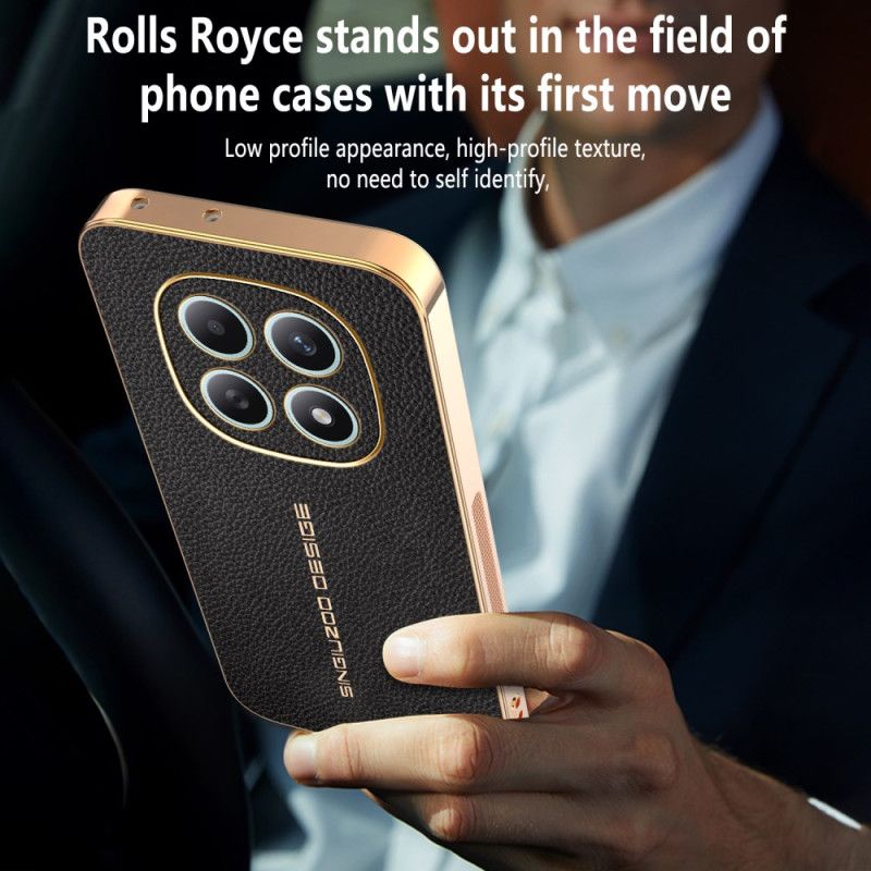 Κάλυμμα Xiaomi Redmi Note 15 5g Υφή Λίτσι Ανθεκτικό Στις Γρατζουνιές