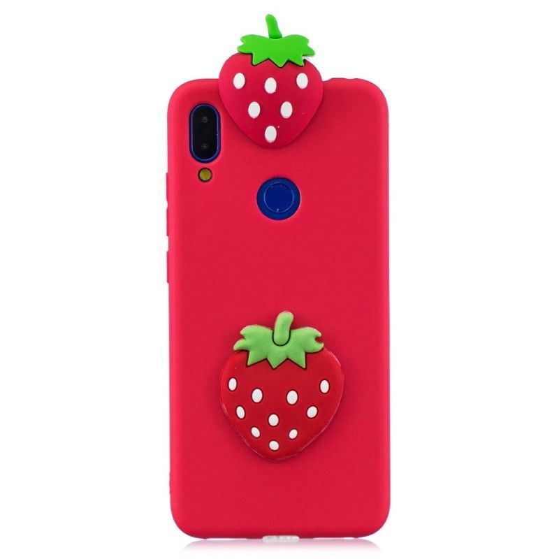 Κάλυμμα Xiaomi Redmi Note 7 3D Φράουλα