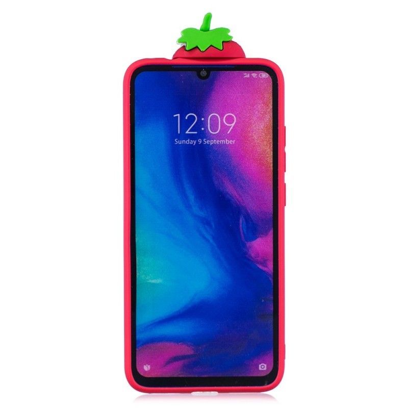 Κάλυμμα Xiaomi Redmi Note 7 3D Φράουλα