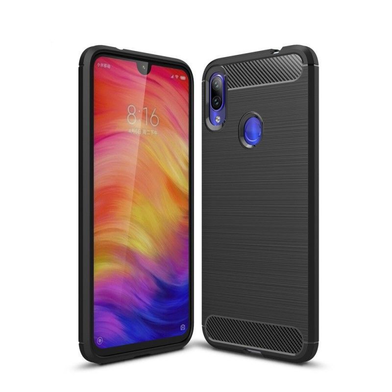 Κάλυμμα Xiaomi Redmi Note 7 Μαύρο Βουρτσισμένη Ίνα Άνθρακα