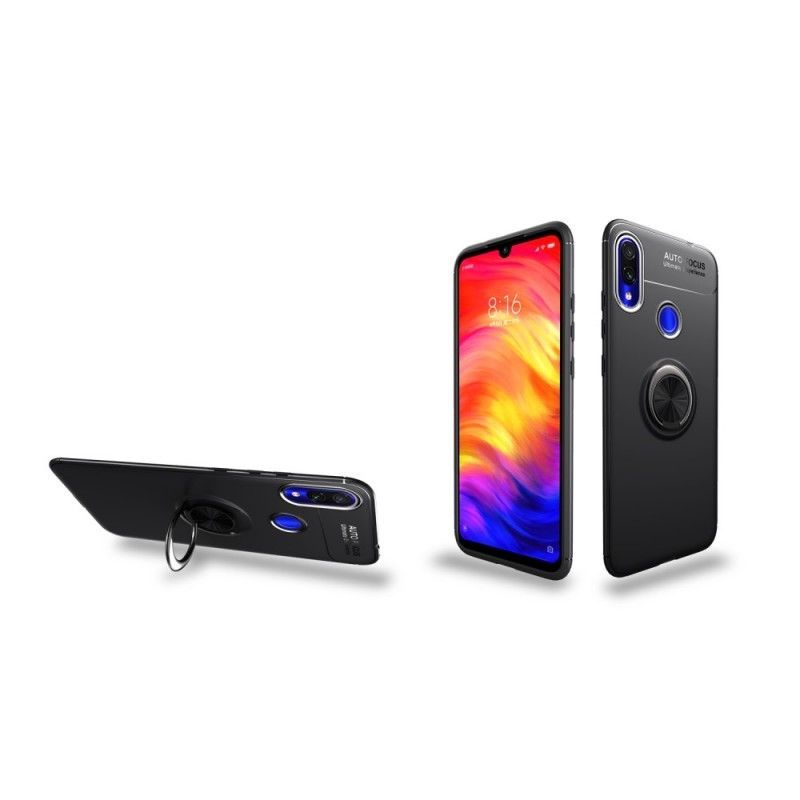 Κάλυμμα Xiaomi Redmi Note 7 Μαύρο Περιστρεφόμενος Δακτύλιος