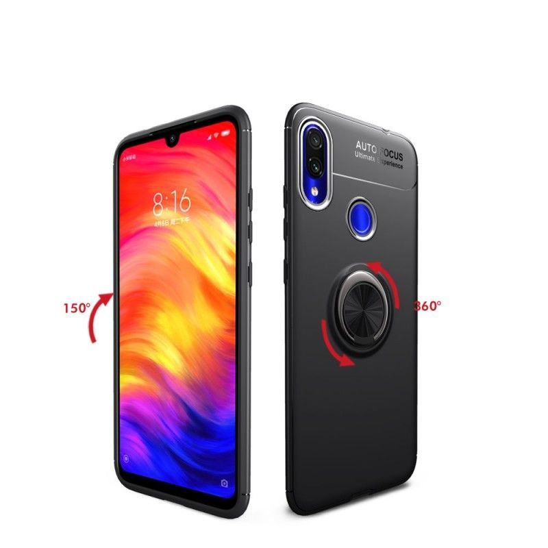 Κάλυμμα Xiaomi Redmi Note 7 Μαύρο Περιστρεφόμενος Δακτύλιος