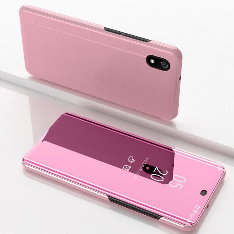 Προβολή Εξωφύλλου Xiaomi Redmi 7A Μαύρο Καθρέφτη Και Ψεύτικο Δέρμα