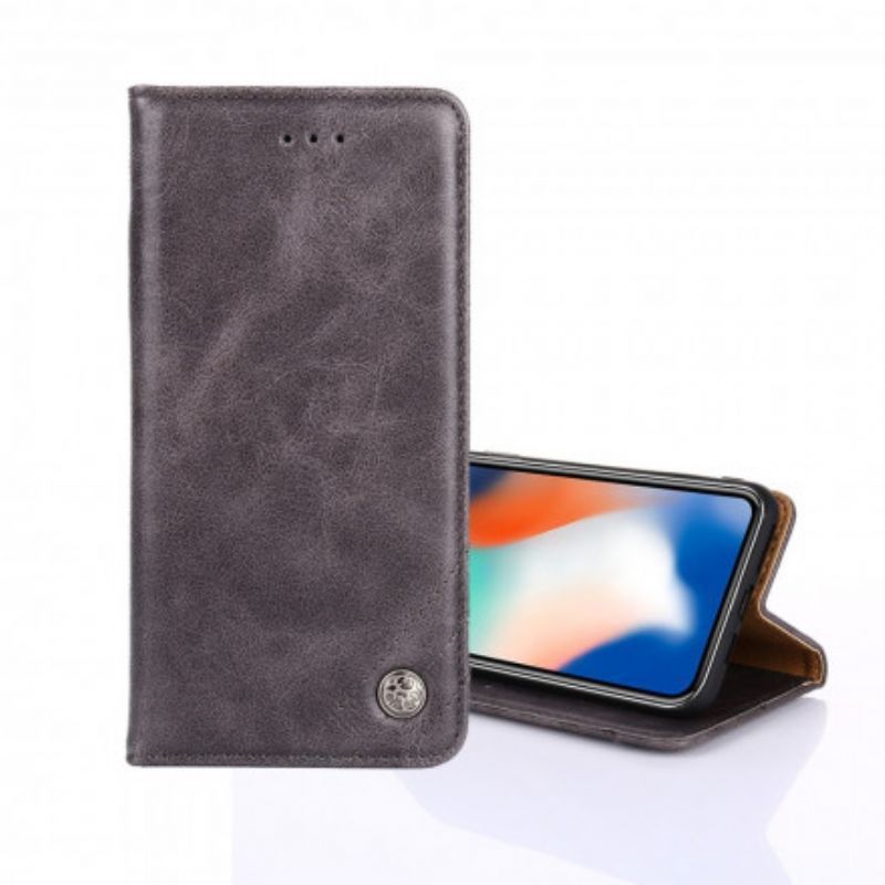 Πτυσσόμενο Κάλυμμα Poco F3 / Xiaomi Mi 11I 5G Δερμάτινο Στυλ Πριτσίνι