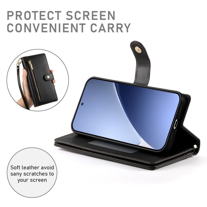 Θηκη Κινητου Xiaomi 15 Pro Θήκες Κινητών Πορτοφόλι Με Λουράκι Και Ώμο