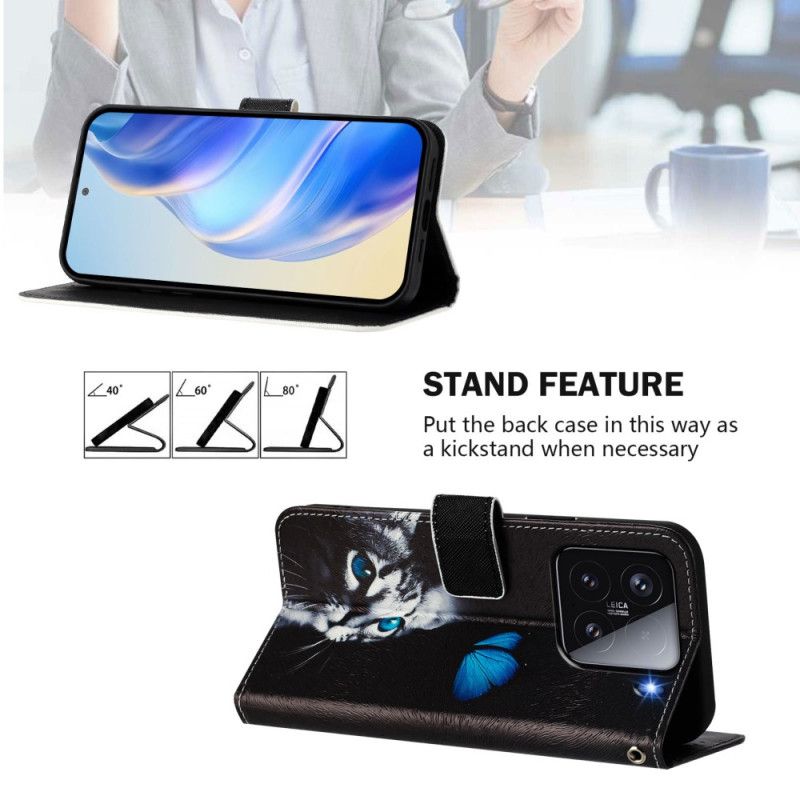 Θηκη Κινητου Xiaomi 15 Θήκες Κινητών Πεταλούδα Και Γάτα