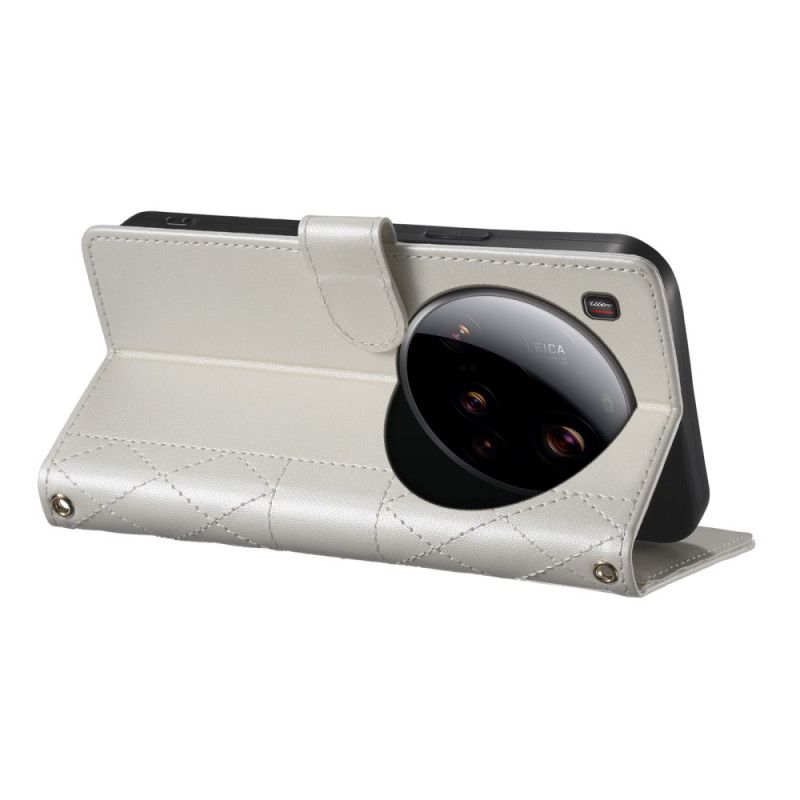 Θηκη Κινητου Xiaomi 15 Ultra Θήκες Κινητών Καπιτονέ Με Λουράκι Και Λουράκι Ώμου