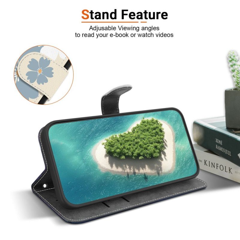 Θηκη Κινητου Xiaomi 15t Μπλε Και Λευκές Μαργαρίτες