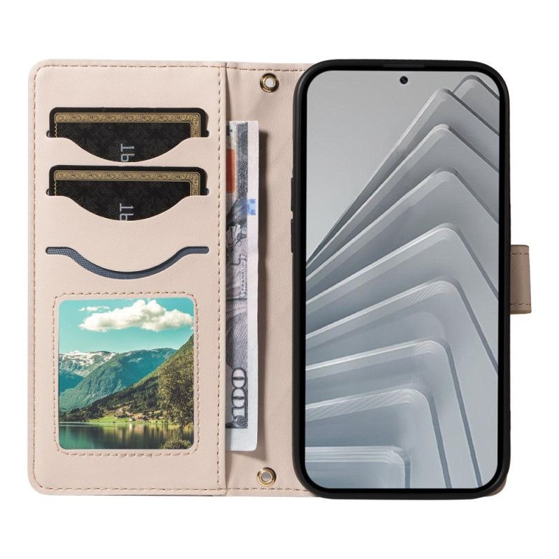 Θηκη Κινητου Xiaomi Redmi Note 14 4g Καπιτονέ Με Λουράκι Και Λουράκι Ώμου