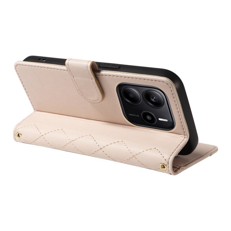 Θηκη Κινητου Xiaomi Redmi Note 14 4g Καπιτονέ Με Λουράκι Και Λουράκι Ώμου