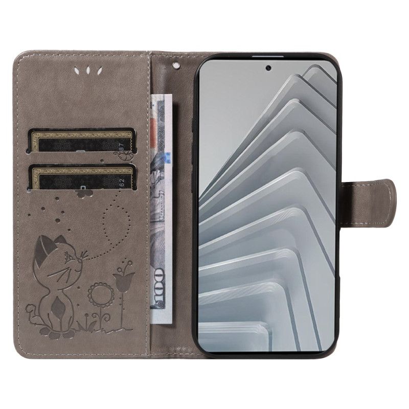 Θηκη Κινητου Xiaomi Redmi Note 14 4g Μέλισσα Και Γάτα