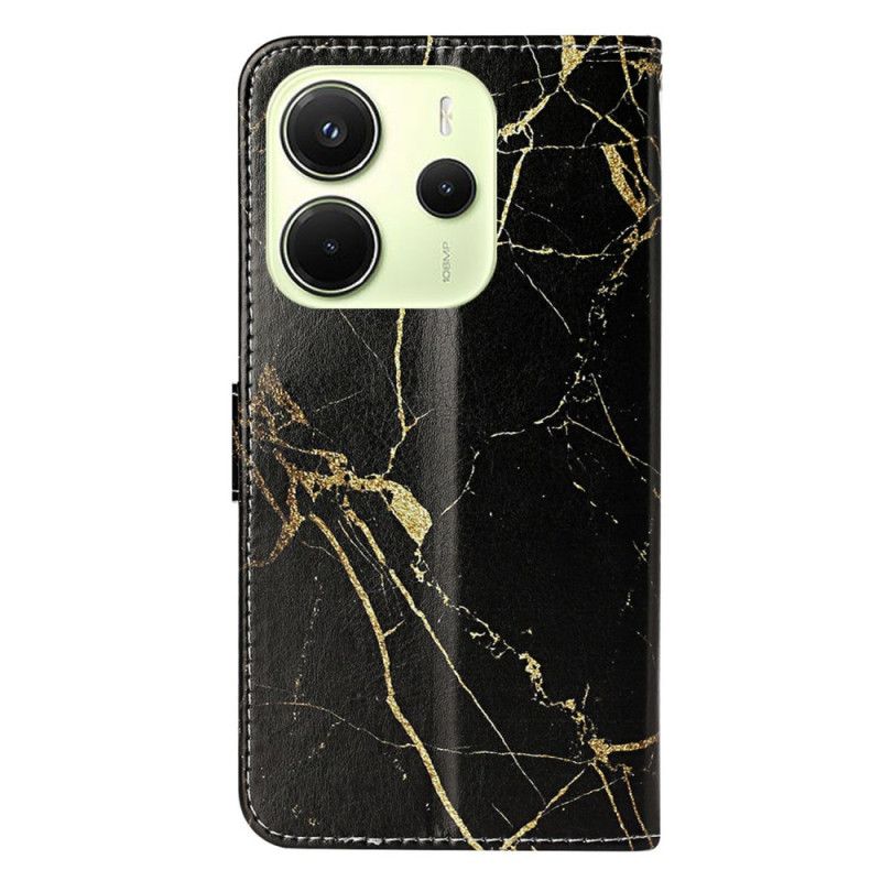 Θηκη Κινητου Xiaomi Redmi Note 14 Pro 4g Μαύρο Και Χρυσό Μάρμαρο