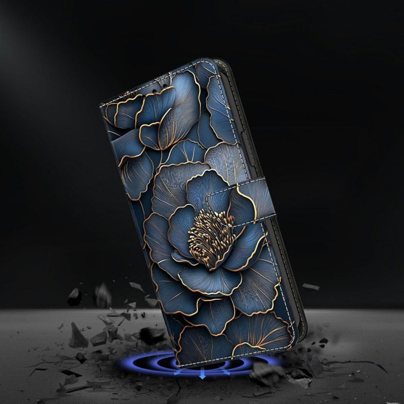 Θηκη Κινητου Xiaomi Redmi Note 15 5g Μπλε Και Χρυσή Παιώνια