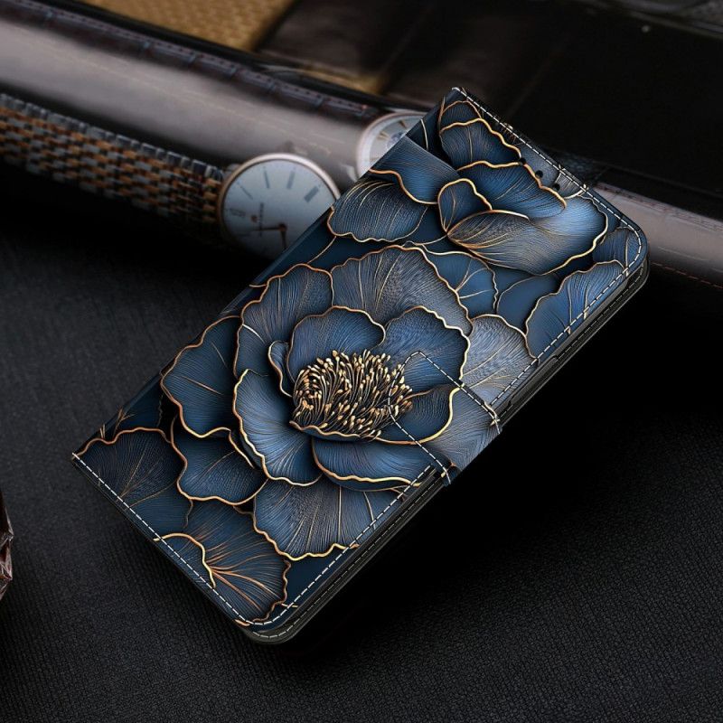 Θηκη Κινητου Xiaomi Redmi Note 15 5g Μπλε Και Χρυσή Παιώνια