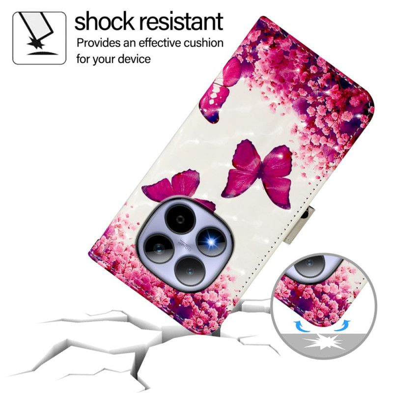 Θηκη Κινητου Xiaomi Redmi Note 15 Pro 5g Ροζ Πεταλούδες