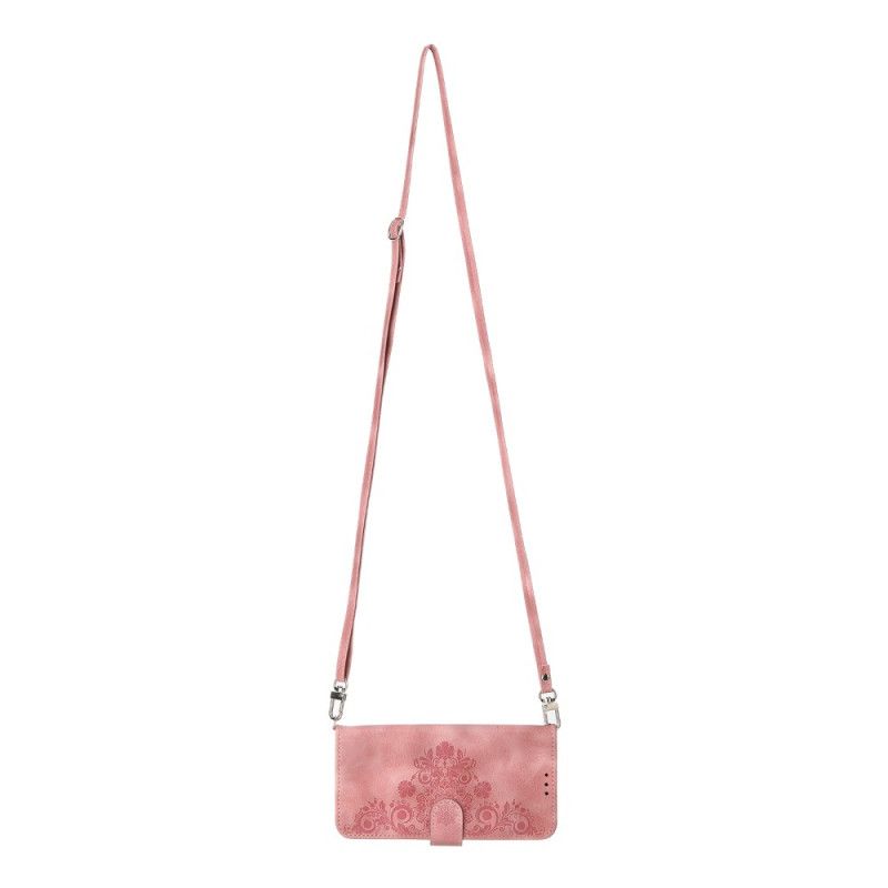 Θηκη Κινητου Xiaomi Redmi Note 15 Pro Plus 5g Λουλουδάτο Σχέδιο Με Λουρί Ώμου Και Λουρί