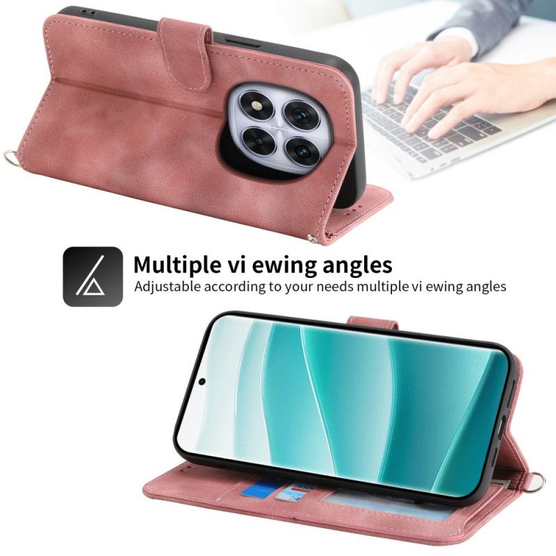 Θηκη Κινητου Xiaomi Redmi Note 15 Pro Plus 5g Λουλουδάτο Σχέδιο Με Λουρί Ώμου Και Λουρί