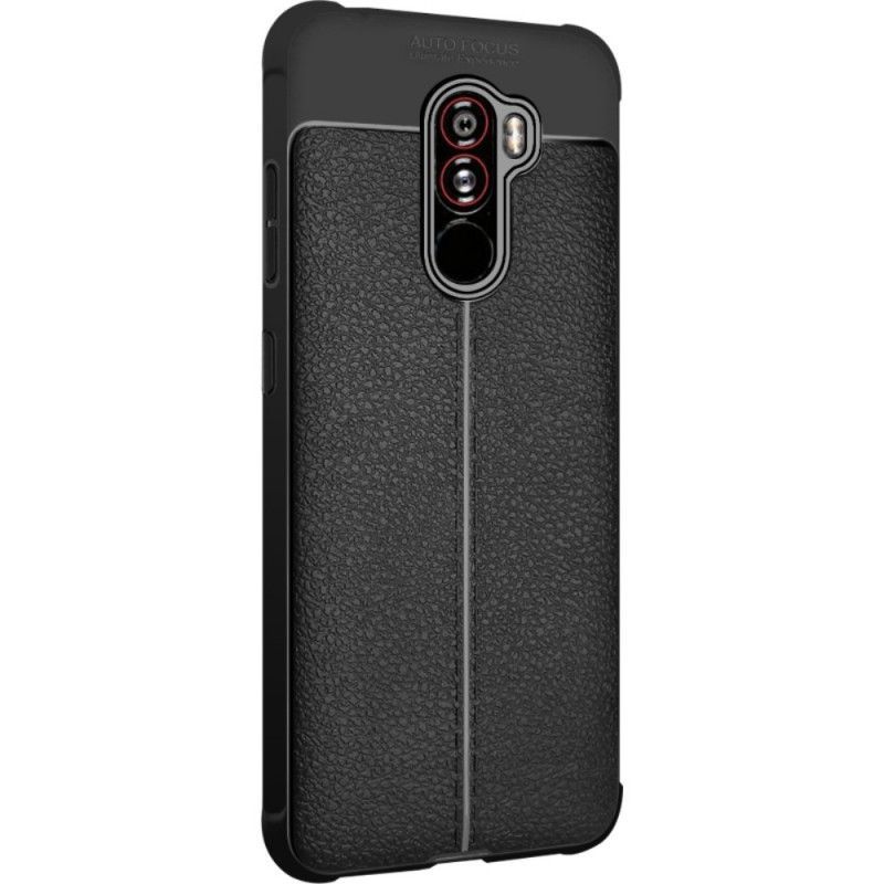Θήκη Xiaomi Pocophone F1 Μαύρο Imak Ραφές Απομίμησης Δέρματος
