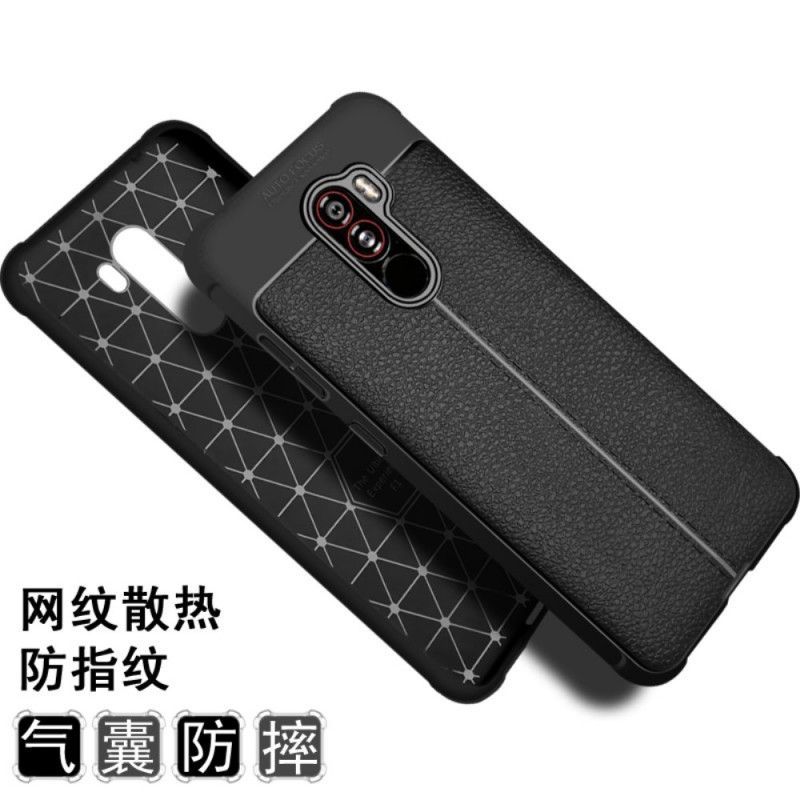 Θήκη Xiaomi Pocophone F1 Μαύρο Imak Ραφές Απομίμησης Δέρματος